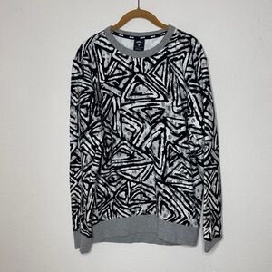 Men’s Nike Black and White Patterned Sweater Size Medium